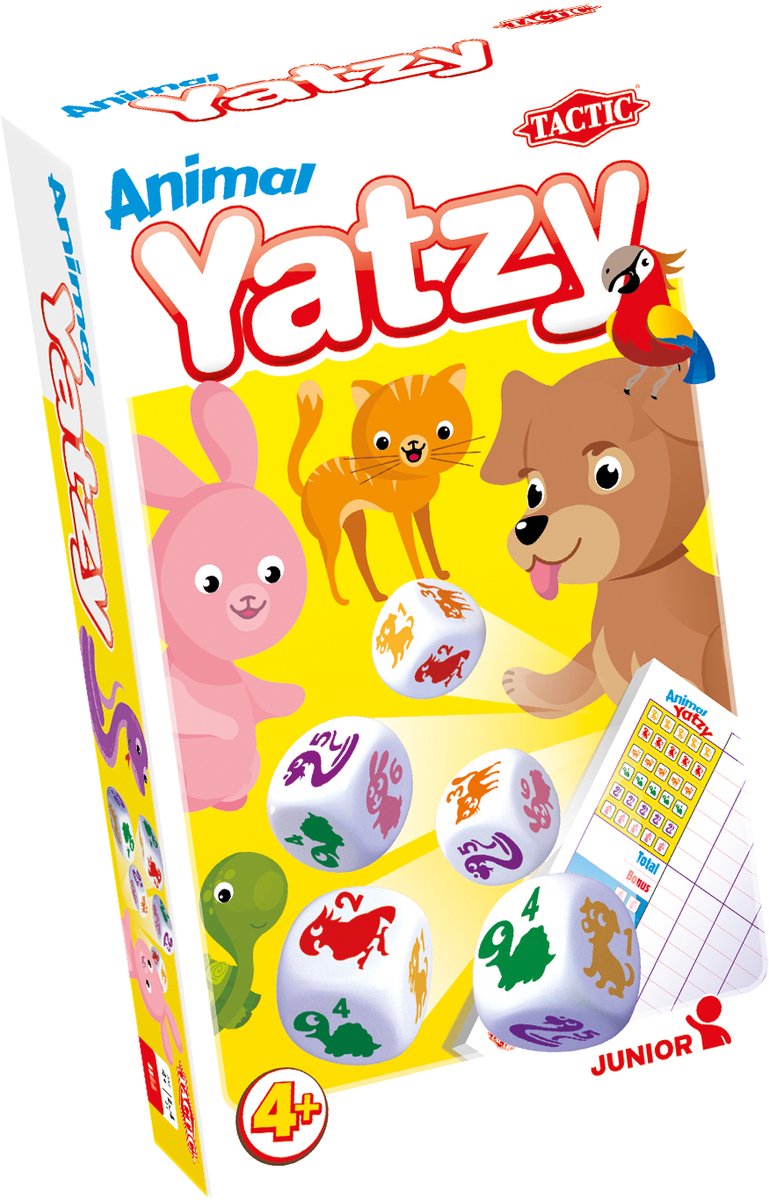 Taktiktiere Yatzy – Brettspiel – Kompaktausgabe – Würfelspiel für Groß und Klein – ab 4 Jahren – 2 oder mehr Spieler