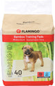 Flamingo-Welpenunterlagen – Trainingsmatte Bambus Padu Beige M – 60 x 45 cm – 40 Stück – Toiletten-Trainingsmatte aus Bambus für Welpen und Hunde – super saugfähig, schnell trocknend