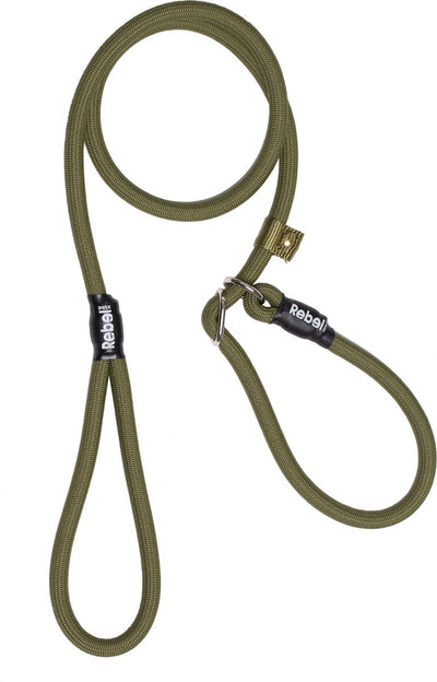 Rebel Petz Hundeleine – Trainingsleine – Armeegrün – L – 12 mm x 140 cm