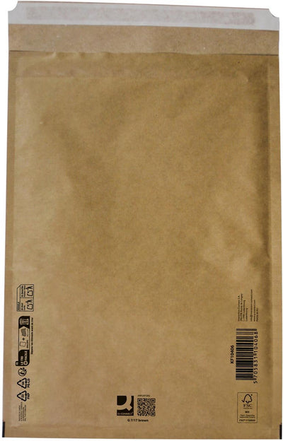 Q-connect Luftpolstertaschen, braun, 7 g, 250 x 350 mm, Karton à 100 Stück
