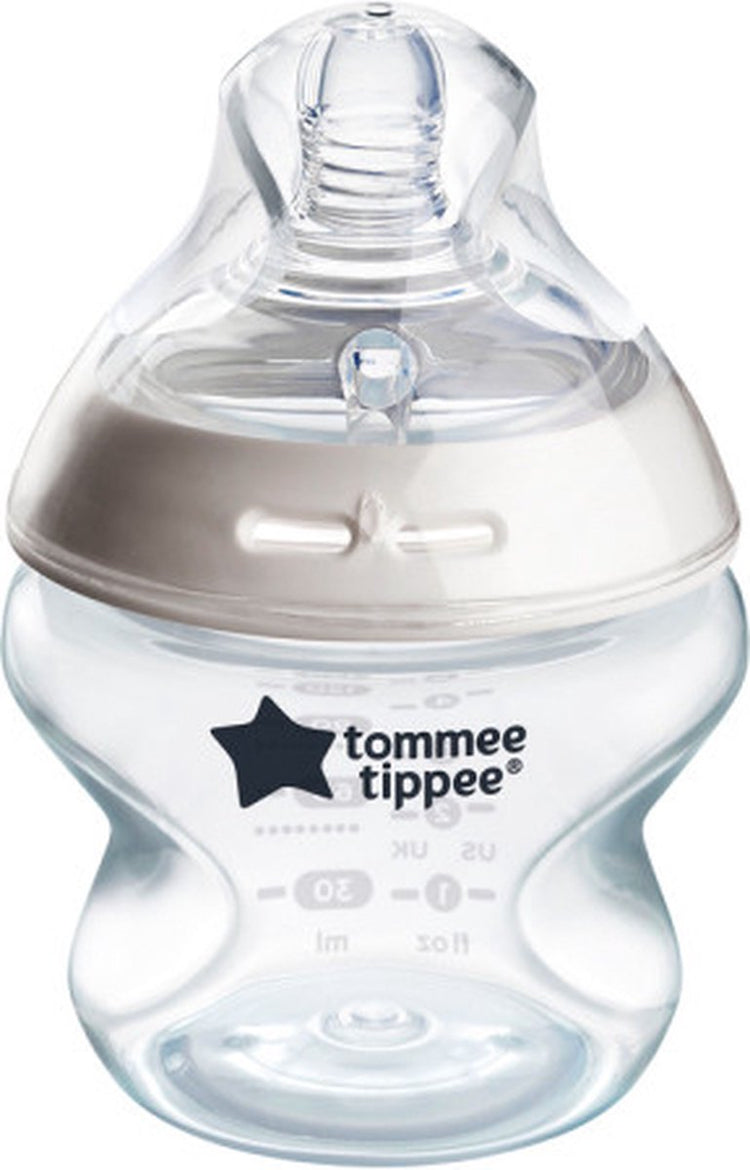 Tommee Tippee Natural Start Babyflasche – Set mit 1 x 150 ml Babyflasche – niedrige Fördergeschwindigkeit 0 m+