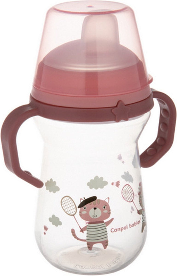 Canpol-Babys | Bonjour Paris | Babybecher mit Silikontülle | erste Tasse | 250ml | 6 m+ 250 ml transparent