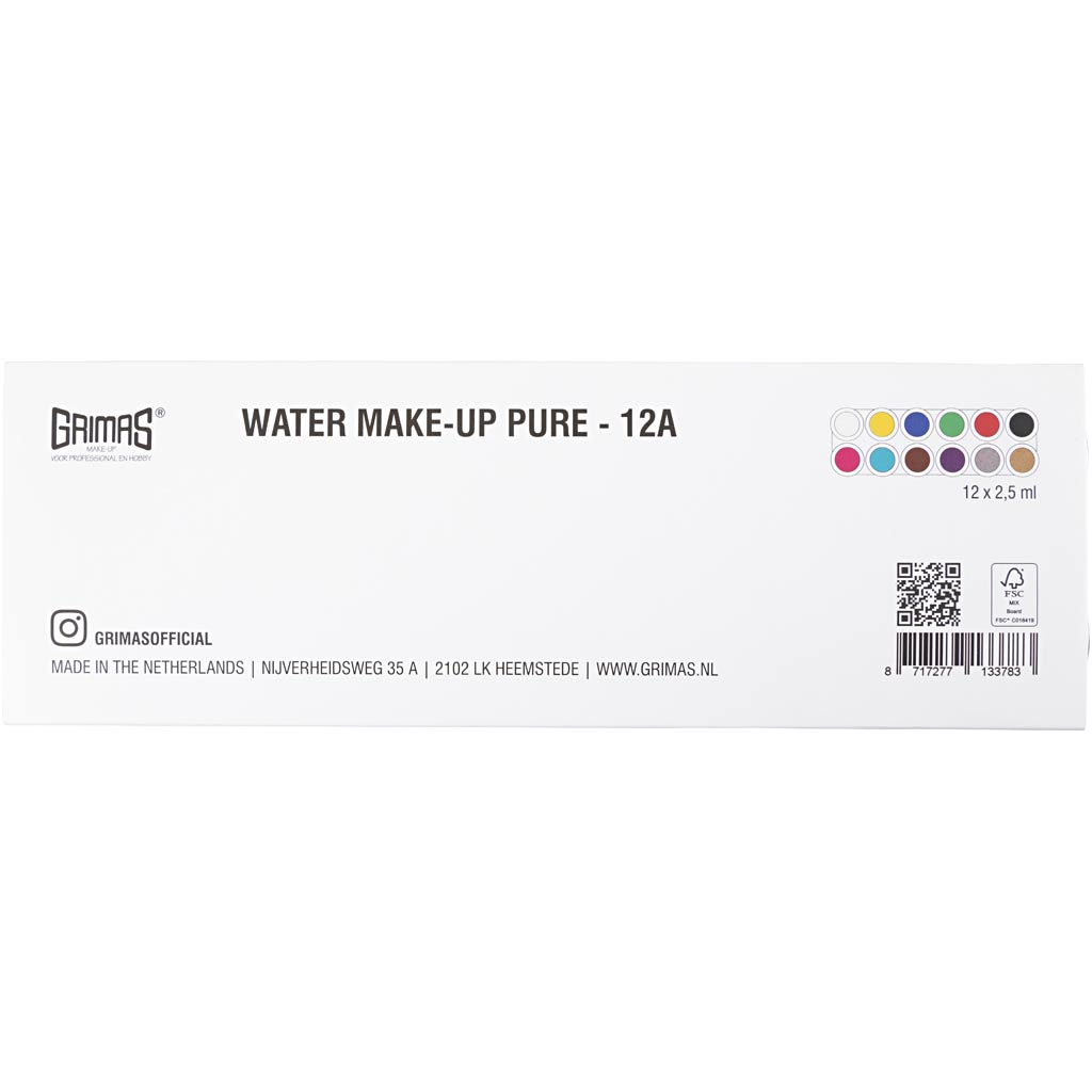 Grimas Make-up - Make-up-Palette, verschiedene Farben, 12x2,50 ml 1 Stück