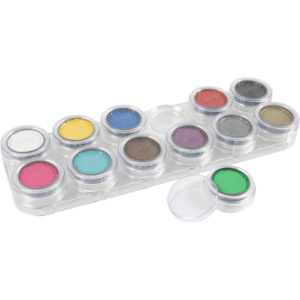Grimas Make-up - Make-up-Palette, verschiedene Farben, 12x2,50 ml 1 Stück