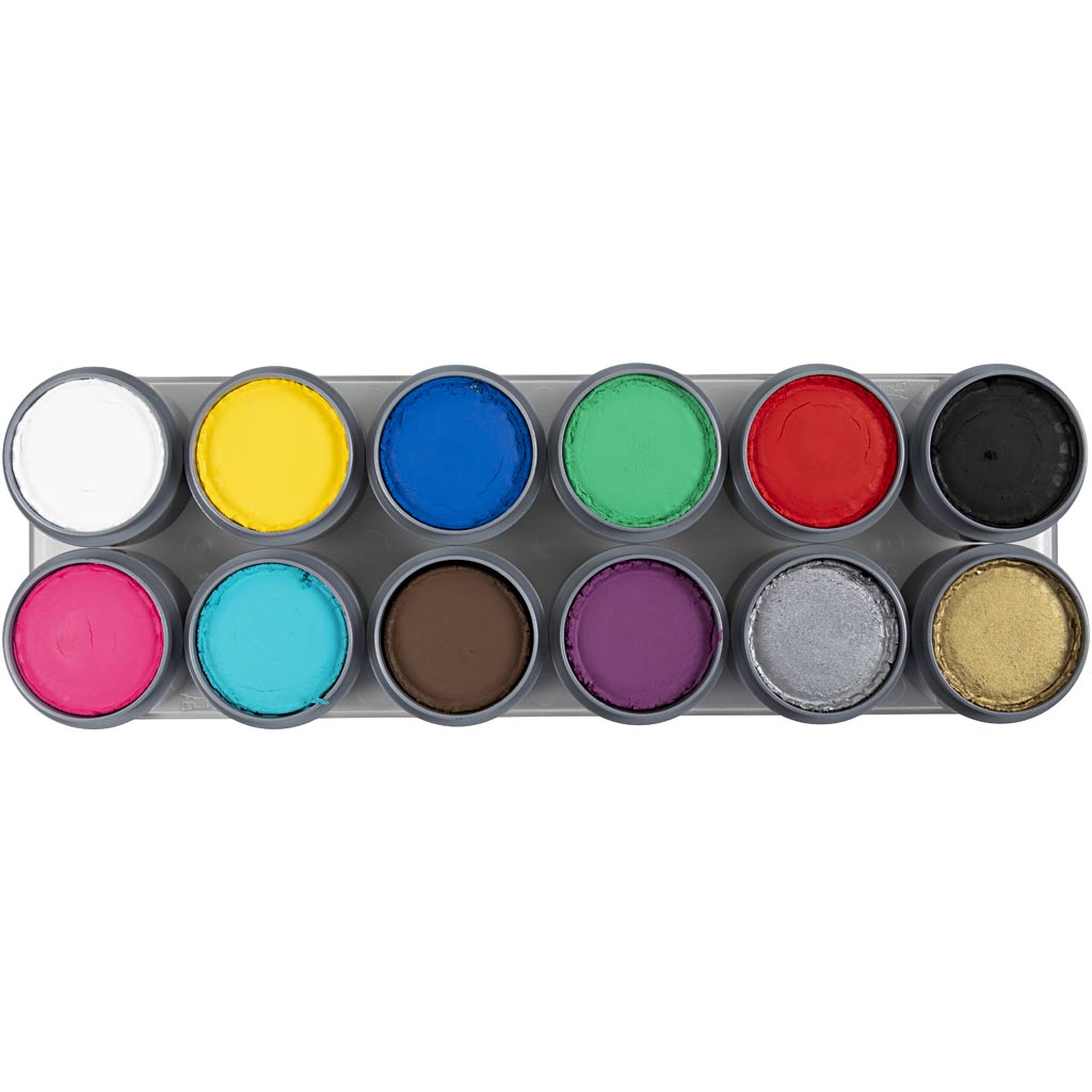 Grimas Make-up - Make-up-Palette, verschiedene Farben, 12x15 ml 1 Stück
