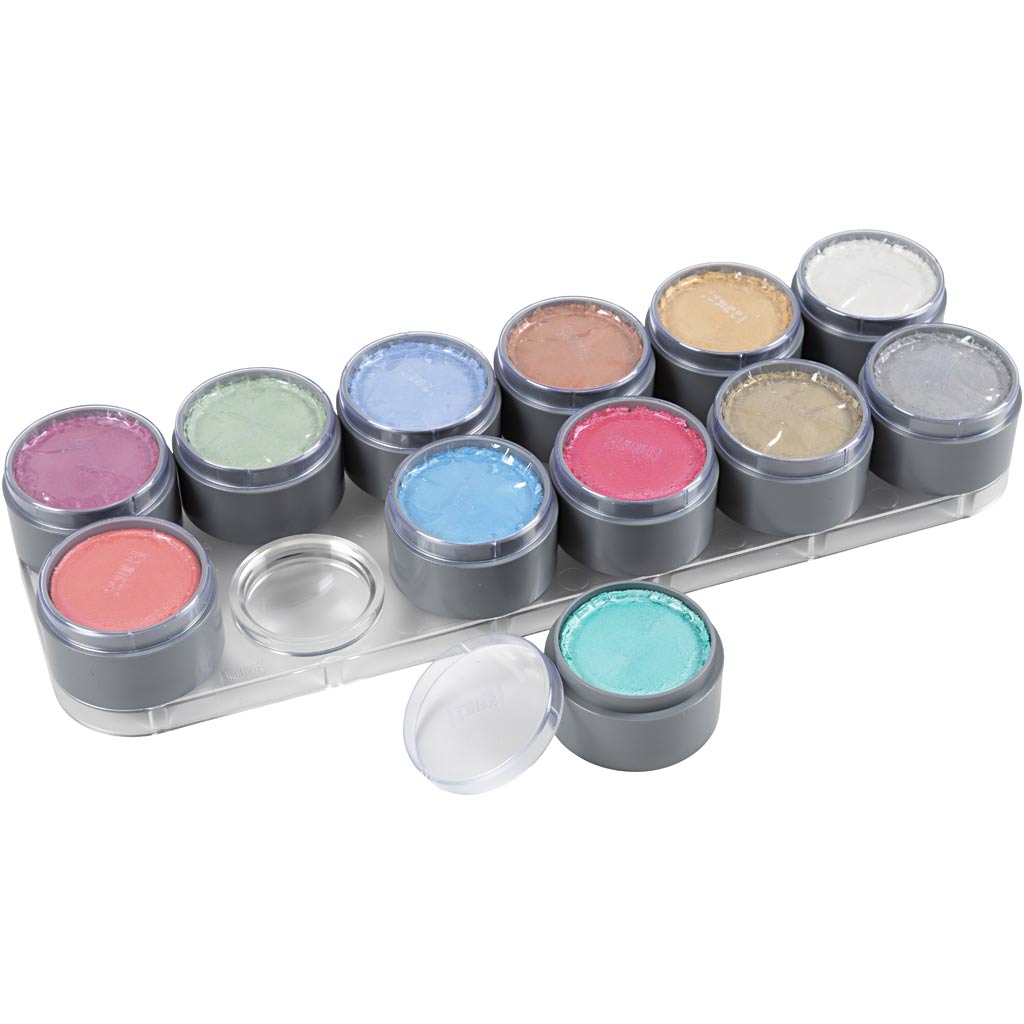 Grimas Make-up - Make-up-Palette, Perlmuttfarben, 12x15 ml 1 Stück