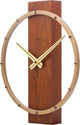 Nexttime Carl Small – Tischuhr Wanduhr – 34 × 27 cm – Holz Stahl – Braun