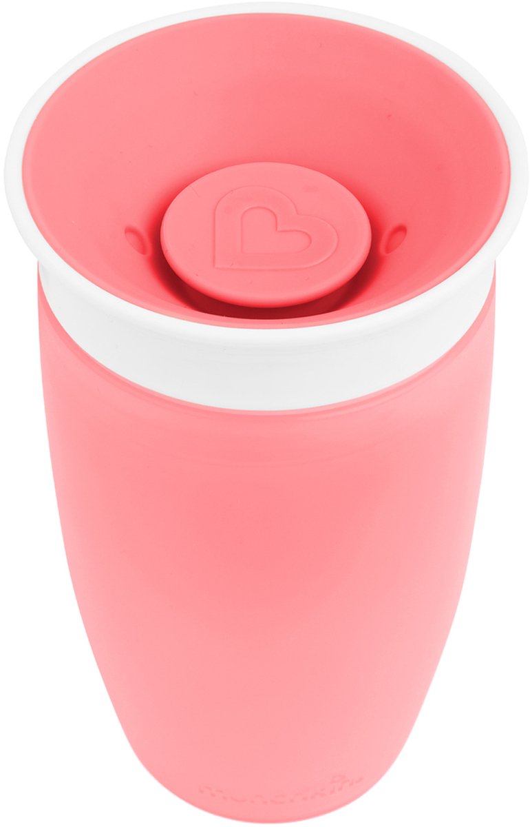 Munchkin Miracle Anti-Leck 360° Trinkbecher – Trinkbecher – Übungsbecher für Baby und Kind – 296 ml – Rosa