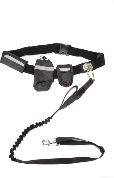 Beeztees Freisprech-Jogging-Set – Hundesport – Nylon – Schwarz