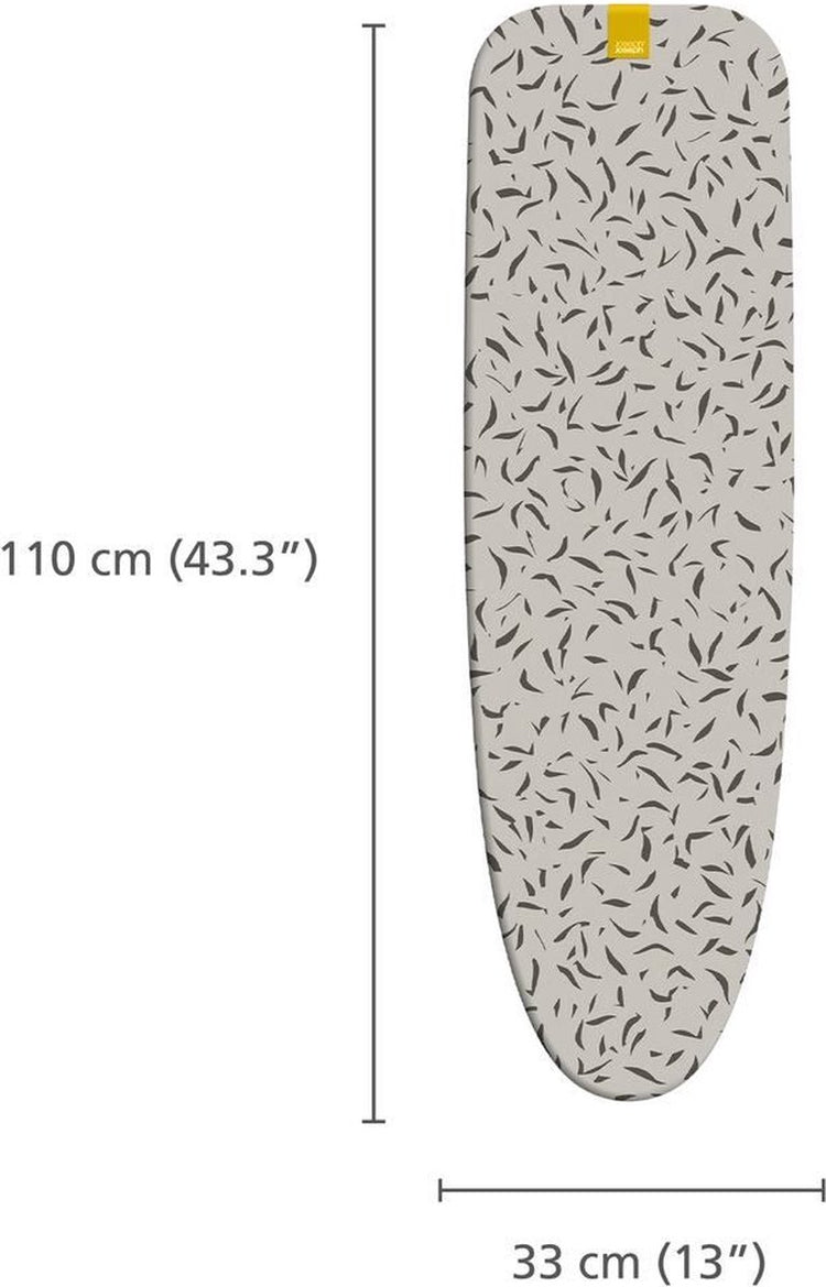 Joseph Joseph Glide Compact Bügelbrettbezug – 110 x 33 cm – 100 % Baumwolle – mit Kordelzug – Ecru