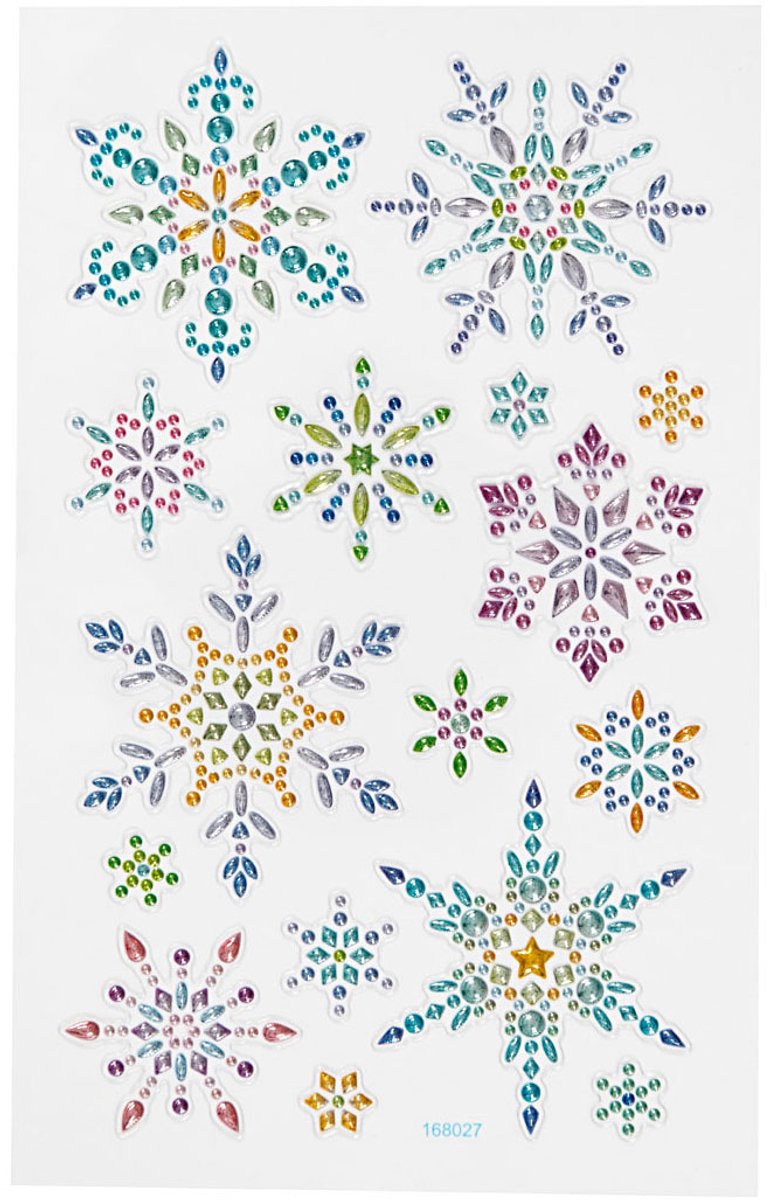 Kreativfirma Diamant Sticker Eiskristalle, 1 Blatt