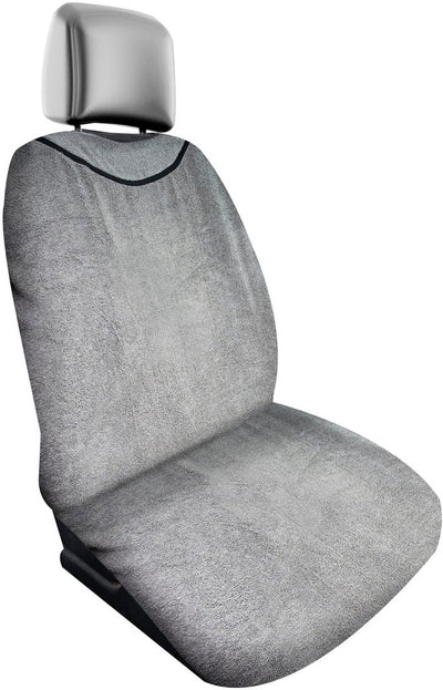 Dunlop Frottee-Autositzbezüge 130 x 70 cm – universelle Passform – maschinenwaschbar – Grau