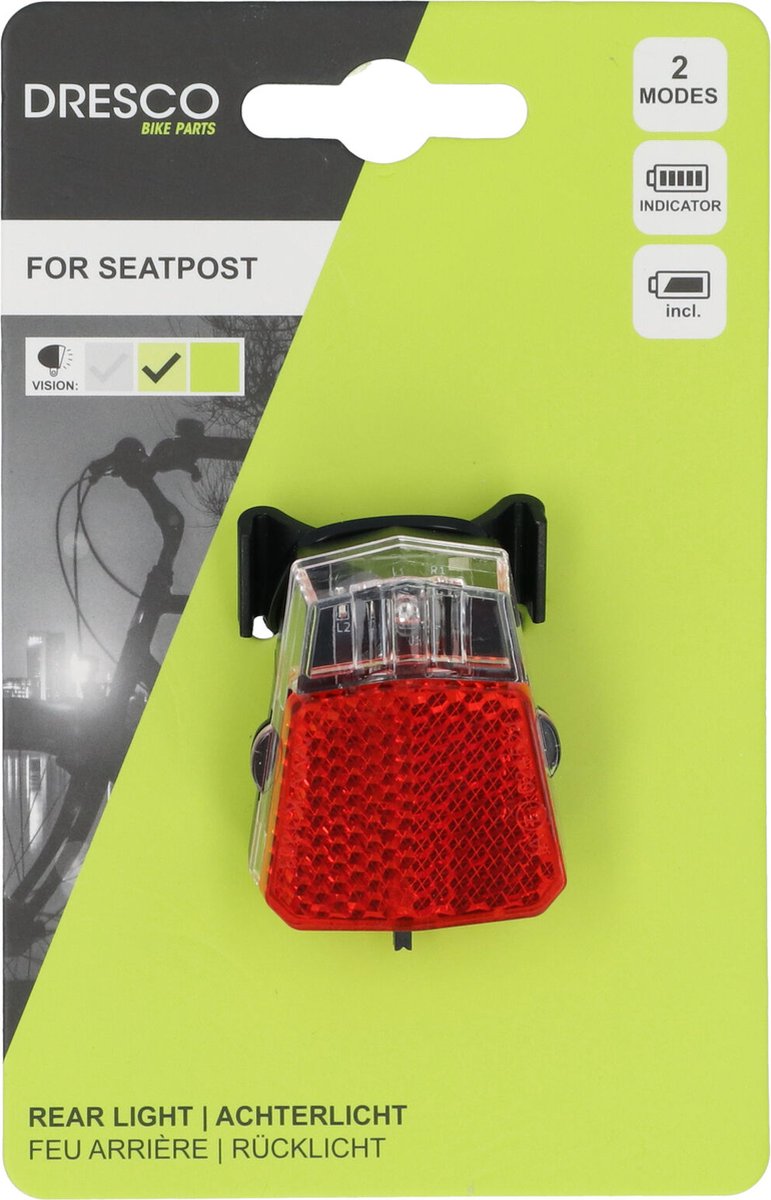 Dresco LED-Akku-Rücklicht Sprint-Sattelstütze