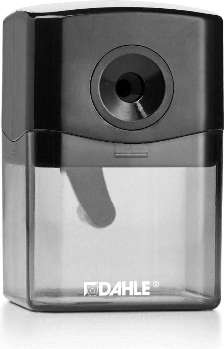 Dahle 144 | manueller Bleistiftspitzer | automatische Bleistiftzuführung | professioneller Stahlfräser | Sammelbehälter