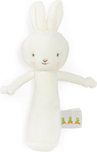Bunnies by the Bay Rasselhase – Kuscheltier – gestickte Details – 15 cm – weiß