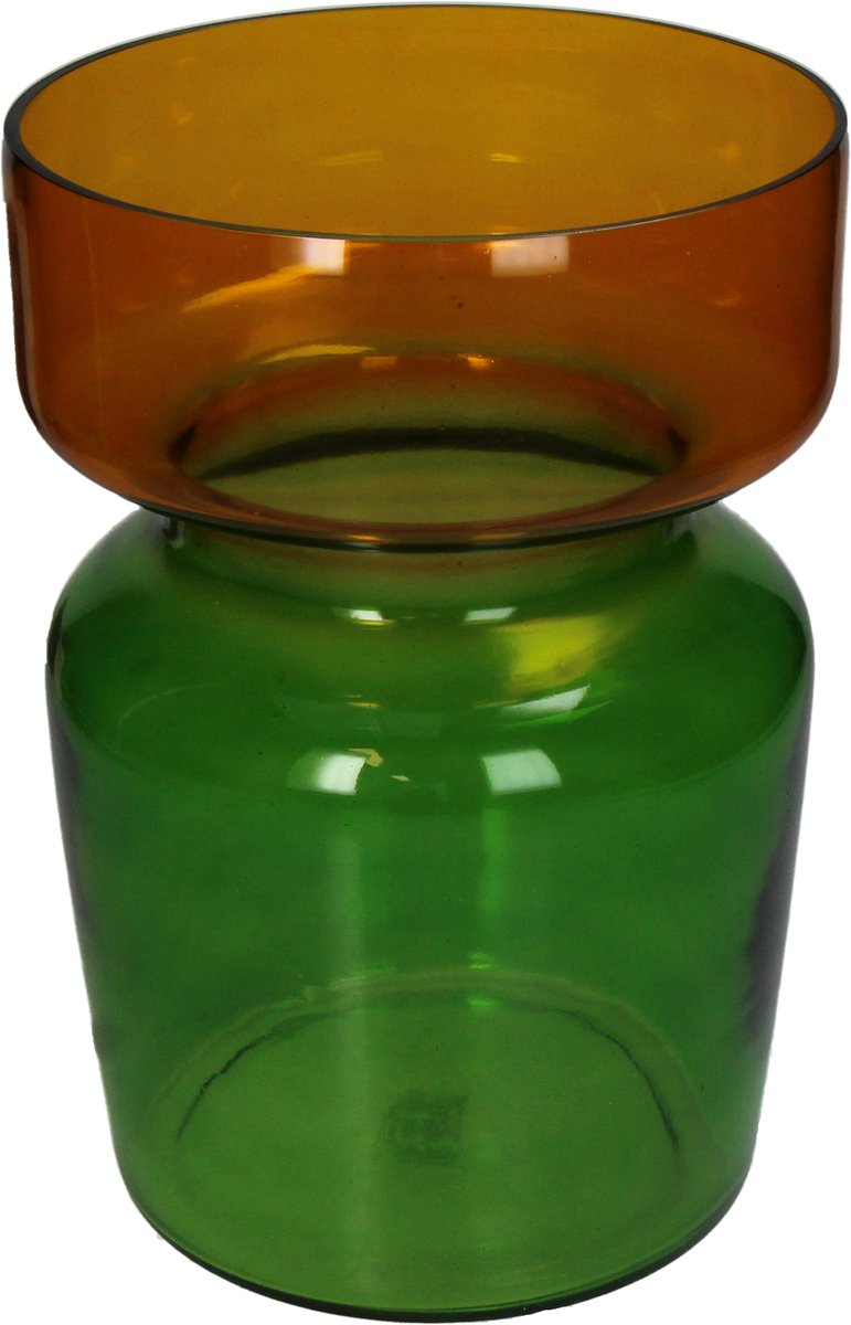 HD Collection Vase aus zweifarbigem Glas, mehrfarbig, 18 x 18 x 25 cm