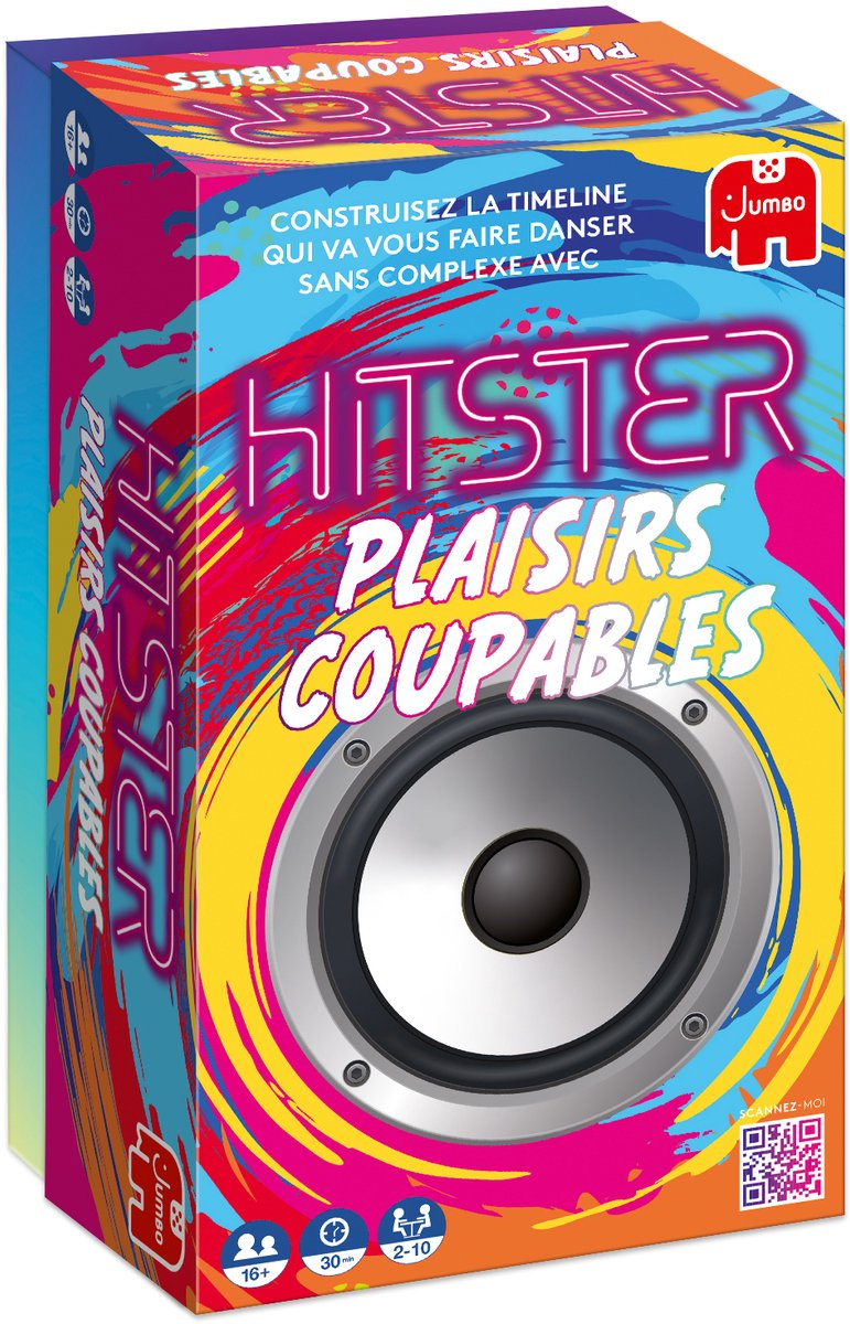 Hitster Jumbo - - Guilt Pleasures FR - Französisches Partyspiel - Actionspiel