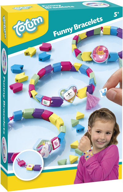 Totum 3 fröhliche Armbänder basteln – lustige Armbänder – Basteln kreativer Spielzeuge für kleine Mädchen ab 5 Jahren, Geschenktipp