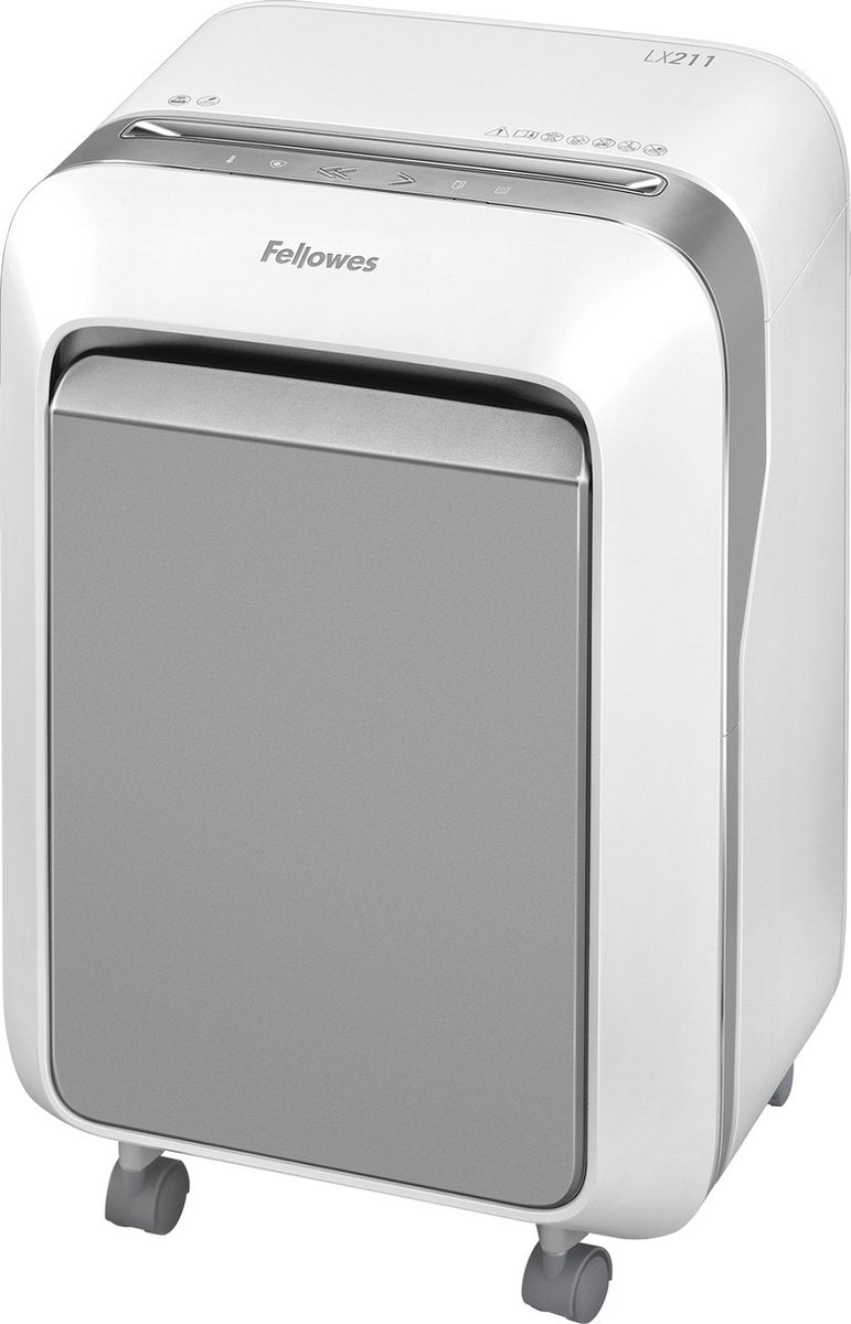 Fellowes PowerShred LX211 – Aktenvernichter – 15 Blatt – 100 % stausicher – Mikroschnitt P5 – 23 l – Weiß