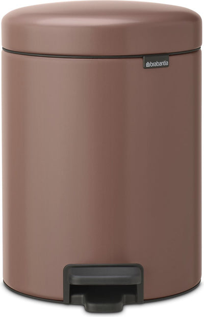 Brabantia Newicon Abfallbehälter – 5 Liter – Badezimmer – Satin Taupe