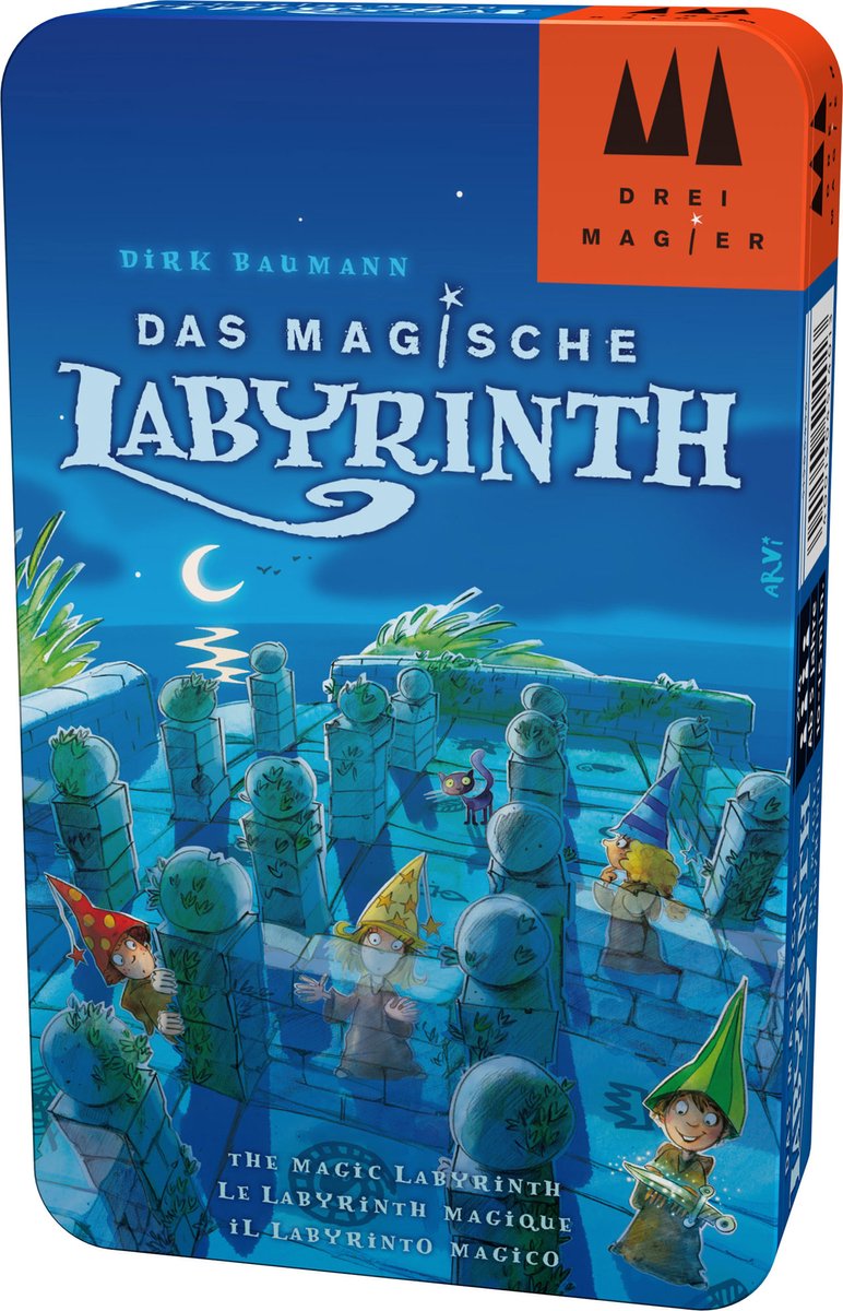 Drei Zauberer Spiele drei magicr® - - das magische Labyrinth (das magische Labyrinth) - Reisespiel - Gedächtnis- und Familienspiel mit versteckten Wänden - ab 6 Jahren - 2-4 Spieler