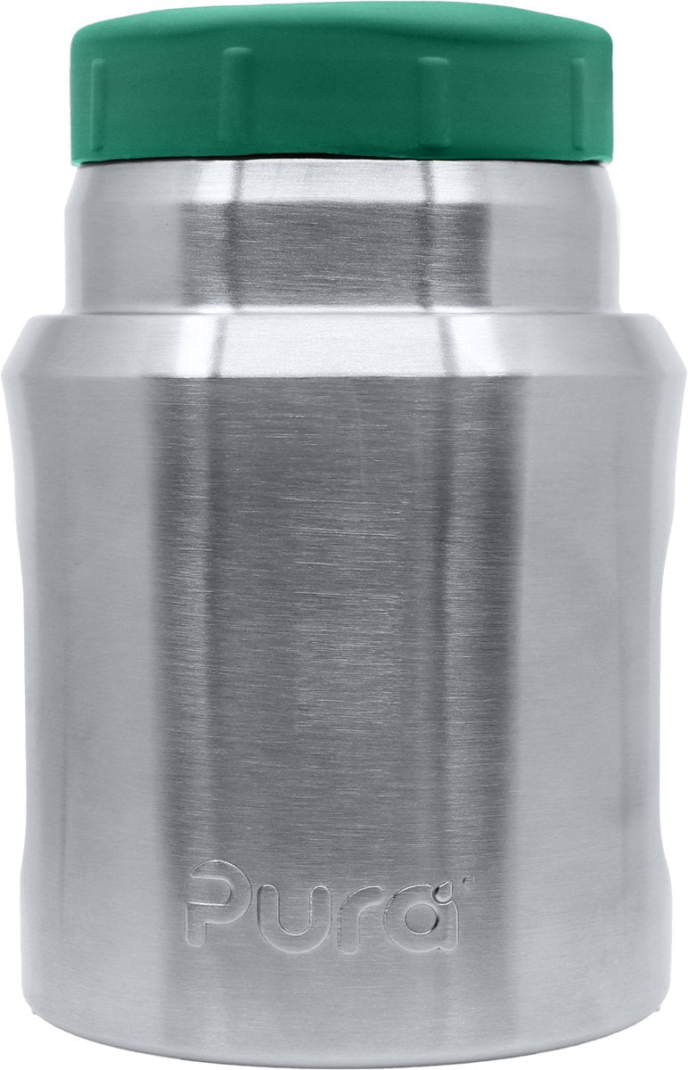 Pura Lunch-Isolierglas – Isolierglas – plastikfrei, BPA-frei – große 400 ml – hält Lebensmittel warm oder kalt – langlebig und geeignet für Mittagessen, Picknick und Reisen