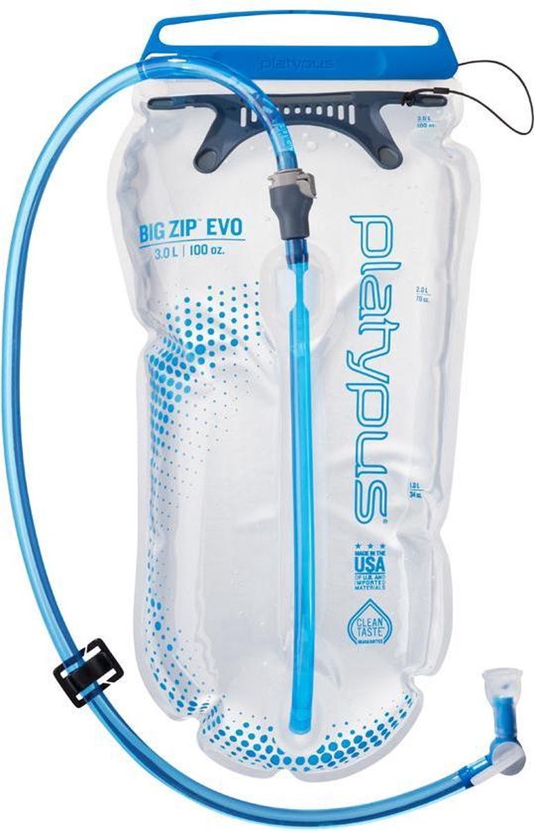 Platypus big zip evo - Trinksystem - 50 % schnelleres Trinken - BPA-frei - Wasserbeutel - 2l