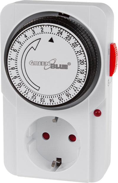 Greenblue - Zeitschaltuhr - Zeitschaltuhr - Typ F - mechanischer Timer - 48 Programme, max. Last 16a, IP20, GB360 f