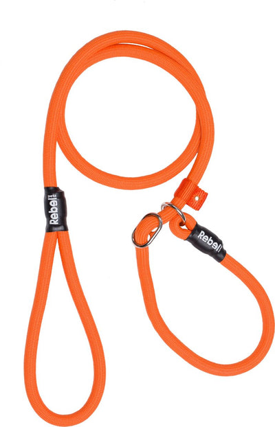 Rebel Petz Hundeleine – Trainingsleine – Orange – L – 12 mm x 140 cm
