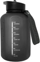 Muitomas Sportflasche – großes Fassungsvermögen – 1200 ml – Silikonauslauf – integrierter Griff – schwarz