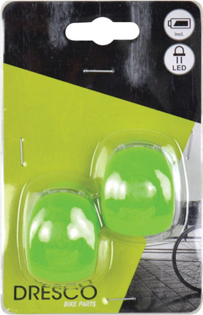 Dresco Silikon-Fahrradbeleuchtungsset – Limette