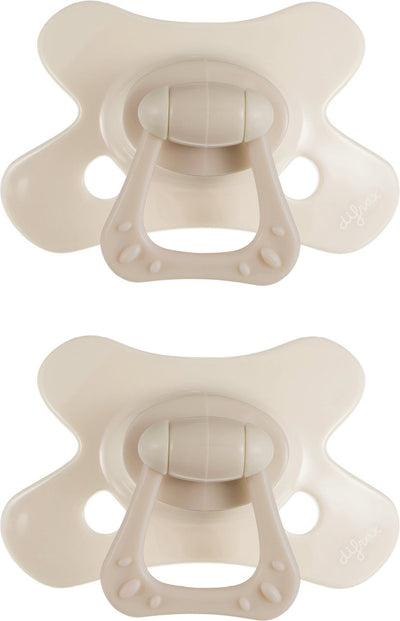 Difrax Naturschnuller – 12 bis 18 Monate – Beige – 2 Stück