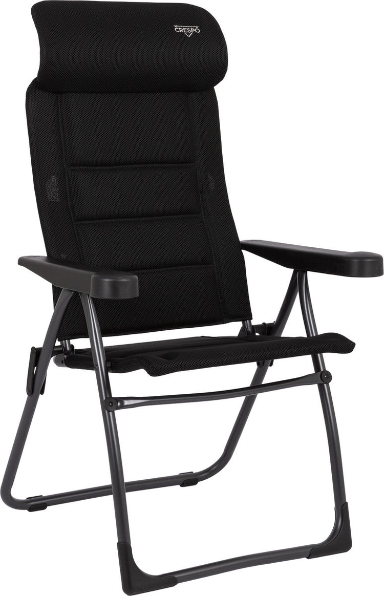Crespo – Liegestuhl – XS – AP 215 – Air-Deluxe – kompakt – Schwarz