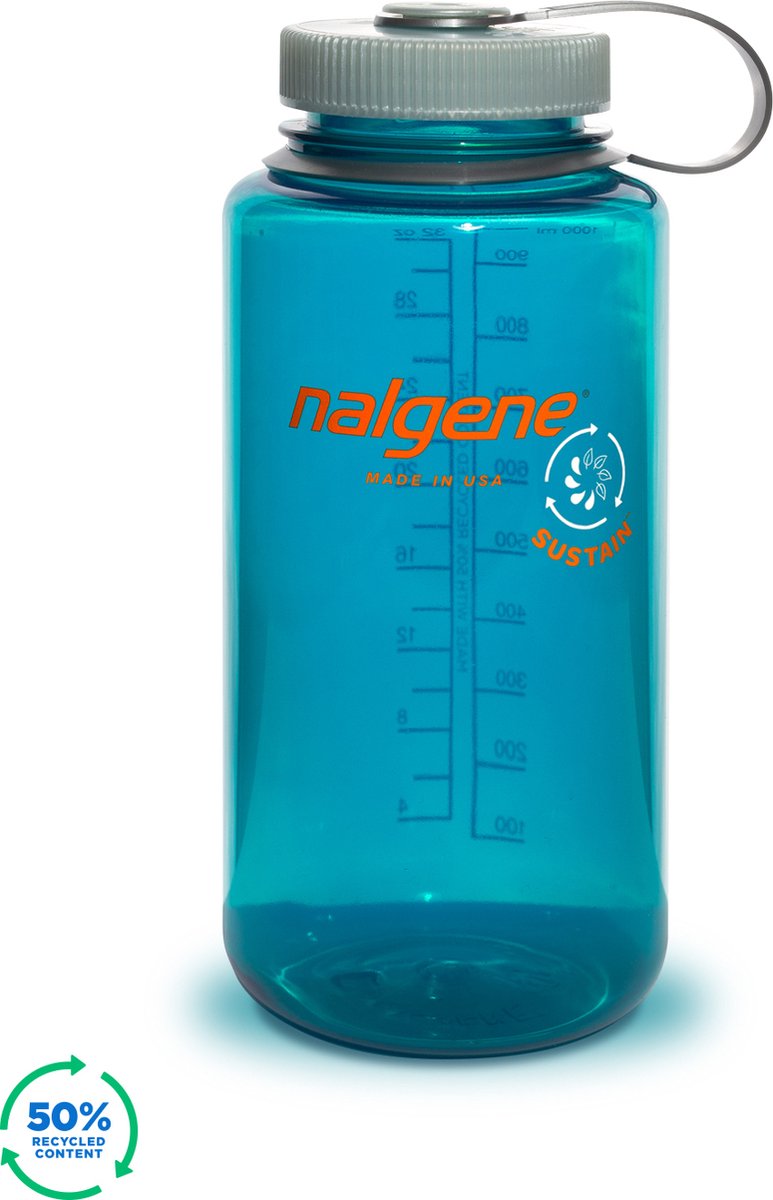 Nalgene – Weithalsflasche – Trinkflasche – Wasserflasche – auslaufsicher – 1000 ml – BPA-frei – nachhaltig – Forellengrün
