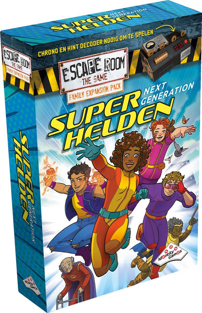 Identitätsspiele Escape Room, die Erweiterung der Spielfamilie: Superhelden