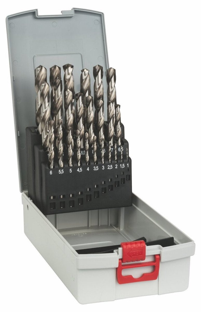 Bosch Zubehör 25-teilig Probox Metallbohrer-Set HSS-G, DIN 338, 135° 113 mm 25-teilig – 2608587017