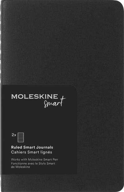 Moleskine-Notizbuch – Smart Collection – Notizbuch – Tasche – Softcover – liniert – Schwarz (2er-Set)