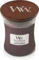 Mittlere Sanduhr-Duftkerze von Woodwick – Gewürzte Brombeere – 60 Brennstunden