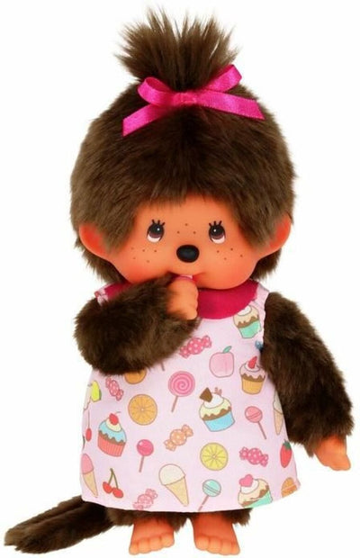 Bandai – Monchhichi – Monchhichi-Puppe, Süßigkeiten-Plüsch – kultiger 80er-Jahre-Affenplüsch – 20 cm weicher Plüsch für Kinder und Erwachsene – Spielzeug für Kinder ab 2 Jahren – se233861