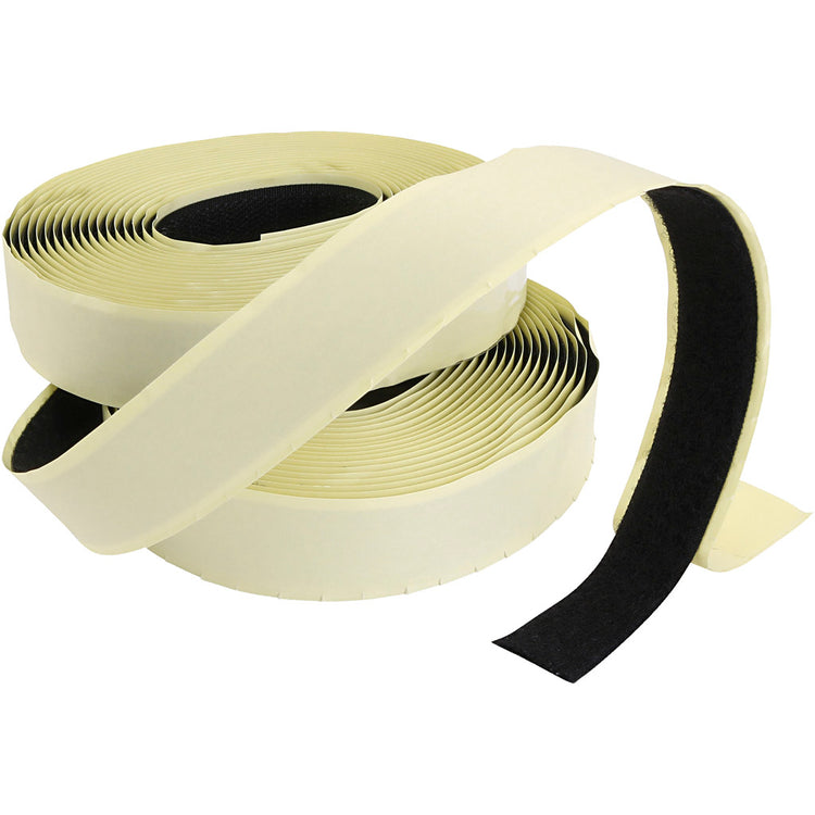 Klettband, selbstklebend, Stärke 2 cm, schwarz, 25 m 1 Karton