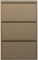 Woood Sabine Schuhschrank mit 3 Fächern – Metall – Sand – 103 x 66 x 16 cm