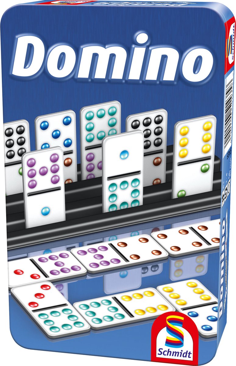 Schmidt ® - Domino - klassisches Brettspiel - Familienspiel - ab 6 Jahren - 2-4 Spieler - Reisespiel