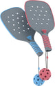 Chillafish Pickleball-Set für Kinder ab 5 Jahren – blau rot – Set mit 2 Pickleball-Schlägern und 2 Bällen – ergonomischer, rutschfester Griff – zusammensteckbare Schläger – ideal für Outdoor-Spaß – Pickli-Modell