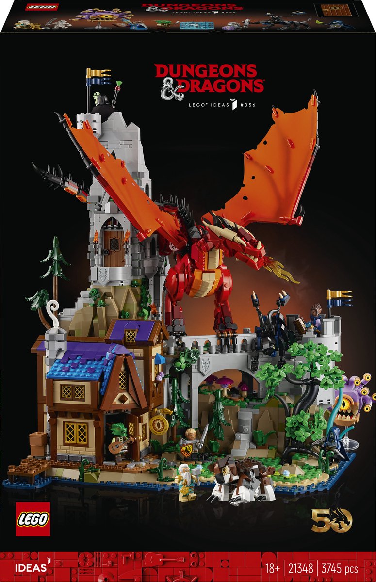 Lego-Ideen – Dungeons Dragons: Die Geschichte des roten Drachen, Bauspielzeug (21348)