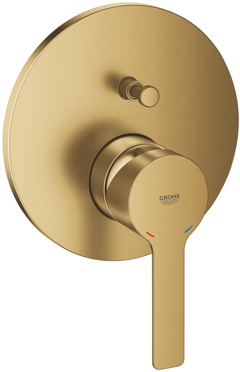 Grohe lineare neues Bad-Mischbatterie-Installationsset – Einbau – 2-Wege-Umstellung – Silkmove 46 mm – gebürsteter, cooler Sonnenaufgang