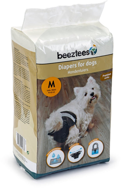 Beeztees Hundewindeln M – Hundewärmehose – Schwarz – 12 Stk