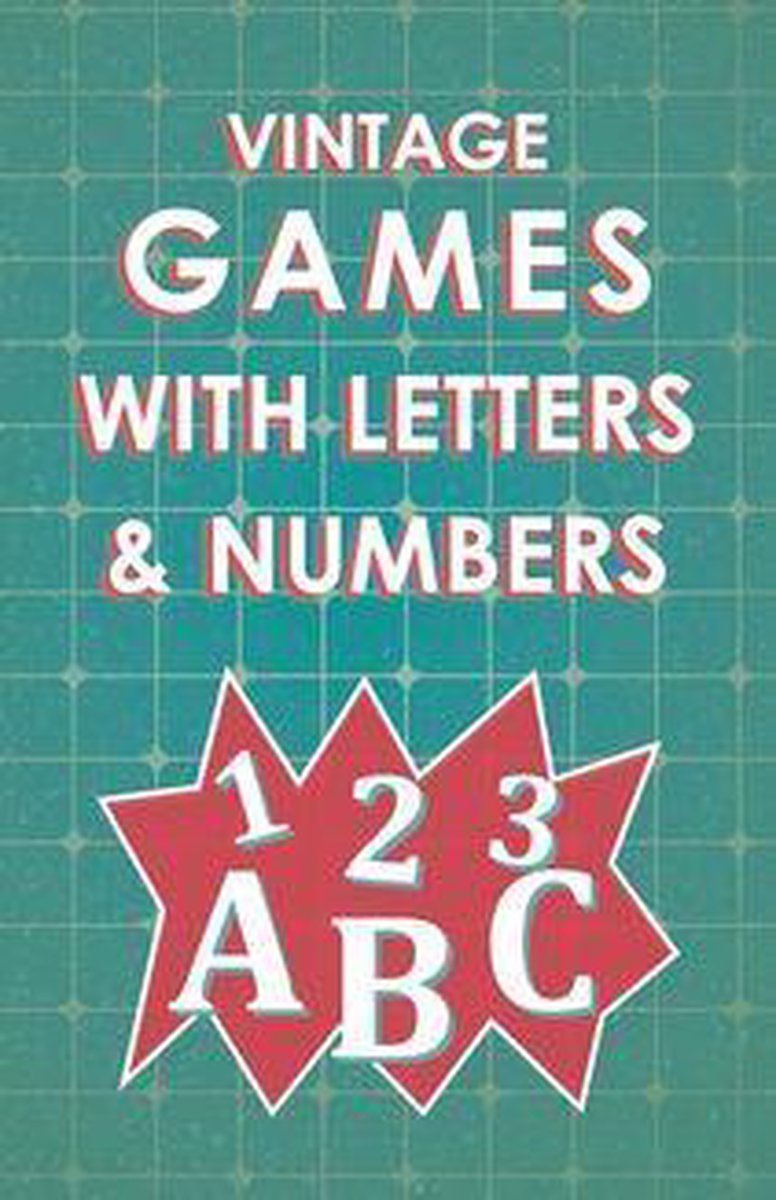 Vintage-Spiele mit Buchstaben und Zahlen
