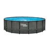 Sommerwellen Schwimmbad Elite Rahmen 549 x 132 cm dunkler Fischgräten- + Sandfilterpumpe