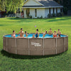 Sommerwellen Schwimmbad Elite Rahmen 610 x 122 cm dunkler dreifacher Korbweave + Filterpomp