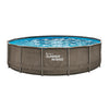 Sommerwellen Schwimmbad aktiver Rahmen 457 x 106 cm dunkler Doppel -Rattan + Filterpomp